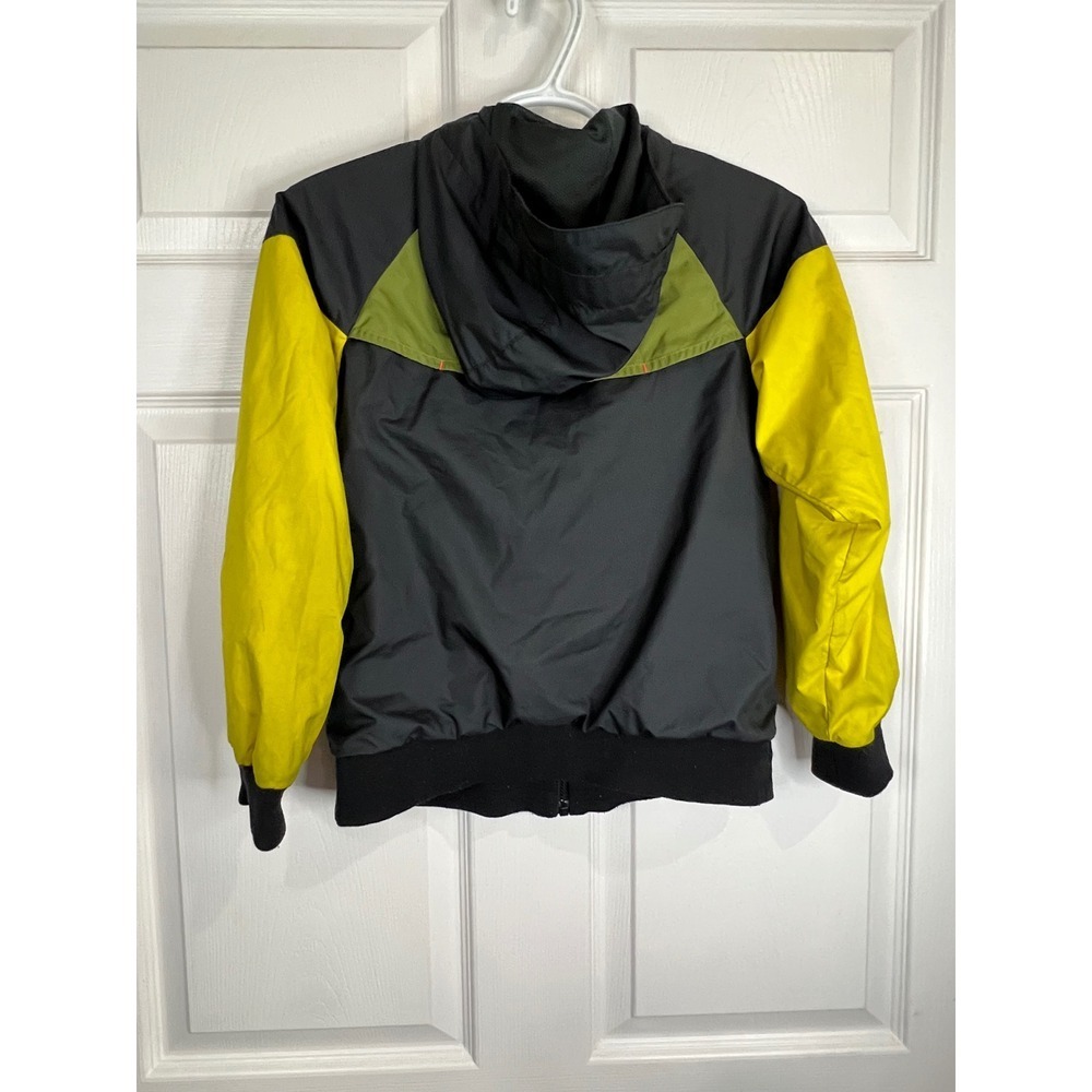 Nike Kids Windrunner Jacket Black/Green/Yellow - Loose Fit - Size  Small - Picture 2 of 7